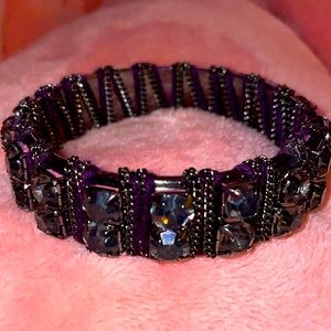 💜🖤Purple Yarn Studded Bracelet🖤💜
